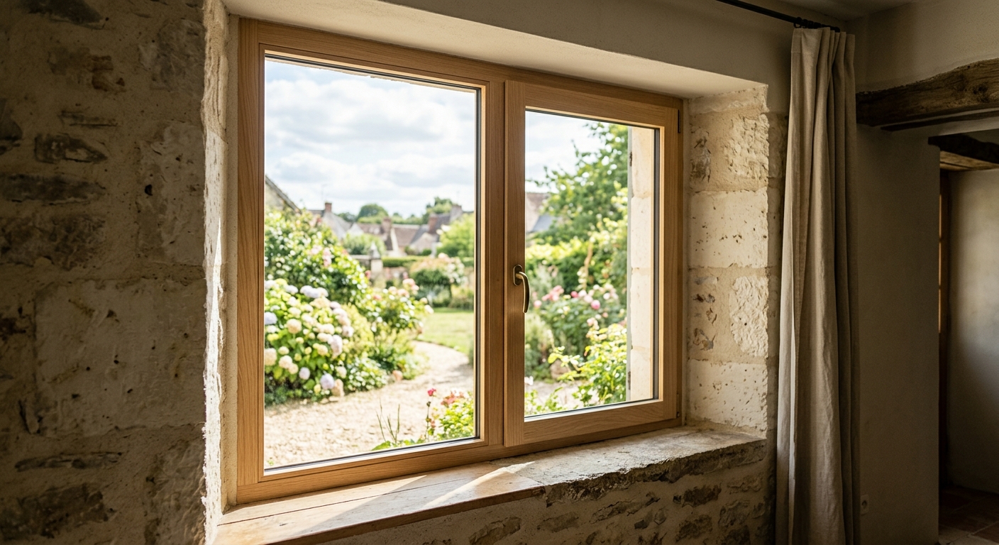 Installation d'une fenêtre en bois sur-mesure à Senlis