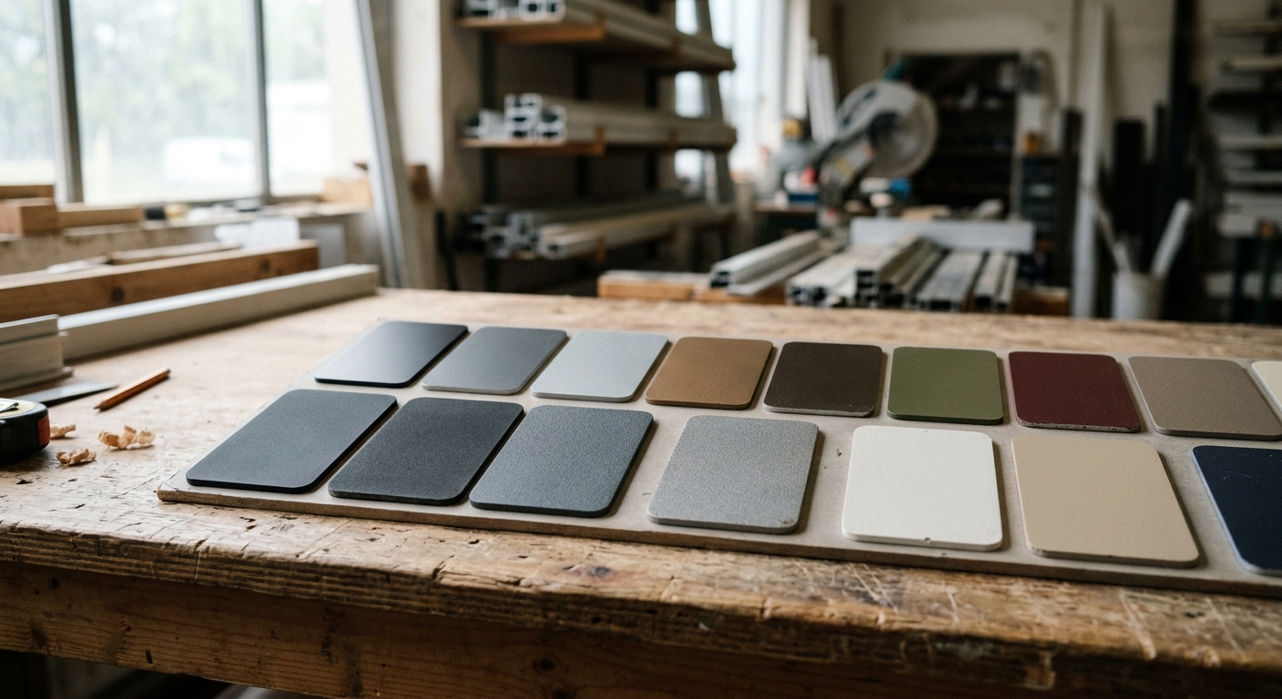 Échantillons de couleurs pour fenêtres aluminium